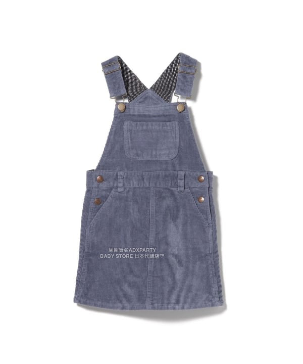 日本童裝 BEAMS mini 燈芯絨吊帶連身裙 90-140cm 女童款 秋冬季 DRESSES