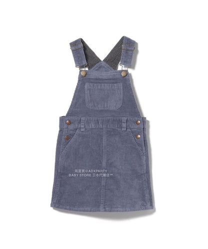 日本童裝 BEAMS mini 燈芯絨吊帶連身裙 90-140cm 女童款 秋冬季 DRESSES