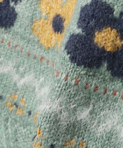 日本童裝 BEAMS mini 花卉麻花針織連身裙 90-140cm 女童款 秋冬季 DRESSES