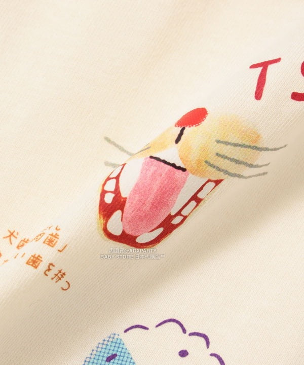 日本童裝 BEAMS mini 【COLLABORATION】那須どうぶつ王国 印花上衣 100-150cm 男童款/女童款 秋冬季 TOPS