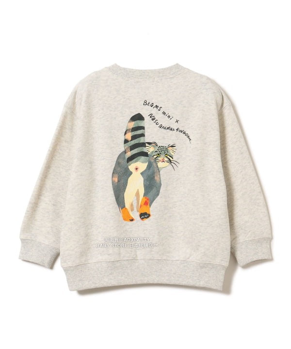 日本童裝 BEAMS mini 【COLLABORATION】那須どうぶつ王国 動物屁屁印花衛衣 90-150cm 男童款/女童款 秋冬季 TOPS