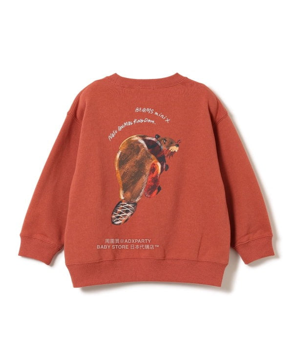 日本童裝 BEAMS mini 【COLLABORATION】那須どうぶつ王国 動物屁屁印花衛衣 90-150cm 男童款/女童款 秋冬季 TOPS