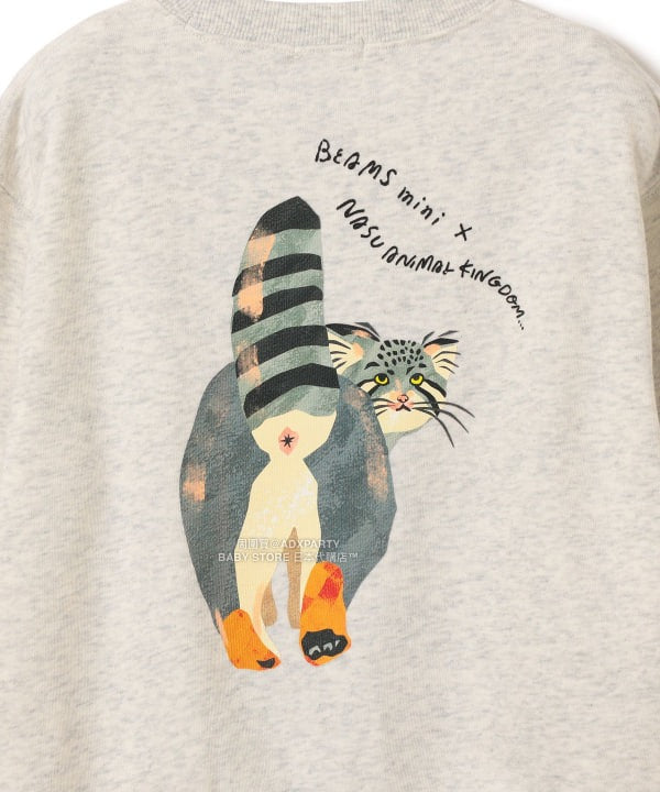 日本童裝 BEAMS mini 【COLLABORATION】那須どうぶつ王国 動物屁屁印花衛衣 90-150cm 男童款/女童款 秋冬季 TOPS
