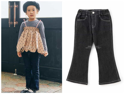 日本童裝 SERAPH 彈力喇叭褲 80-140cm 女童款 秋季 PANTS