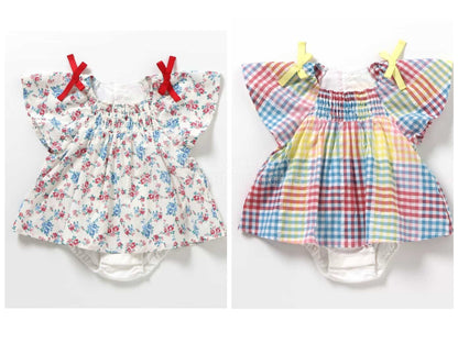 日本童裝 apres les cours 肩帶蝴蝶連衣 70-80cm 女童款 初生嬰兒 夏季 Jumpsuit