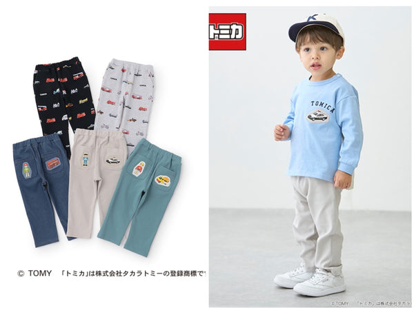 日本童裝 pe#main x TOMICA 可愛貼布長褲 80-110cm 男童款 春季 PANTS