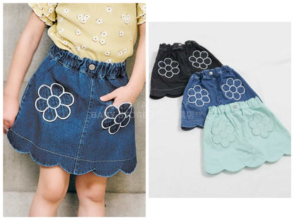日本童裝 apres les cours 花花口袋短裙 80-140cm 女童款 夏季 SKIRTS