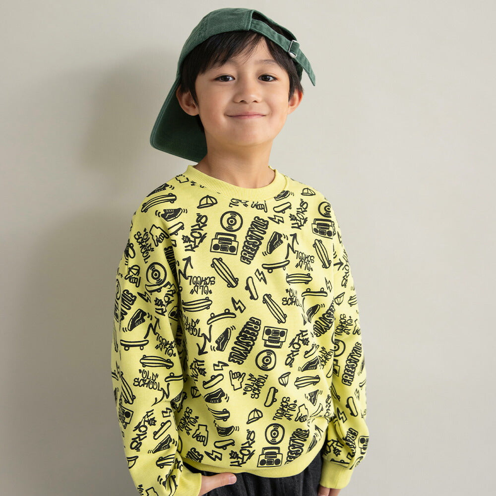 日本童裝 Branshes 抓毛印花衛衣 100-160cm 男童款/女童款 冬季 TOPS