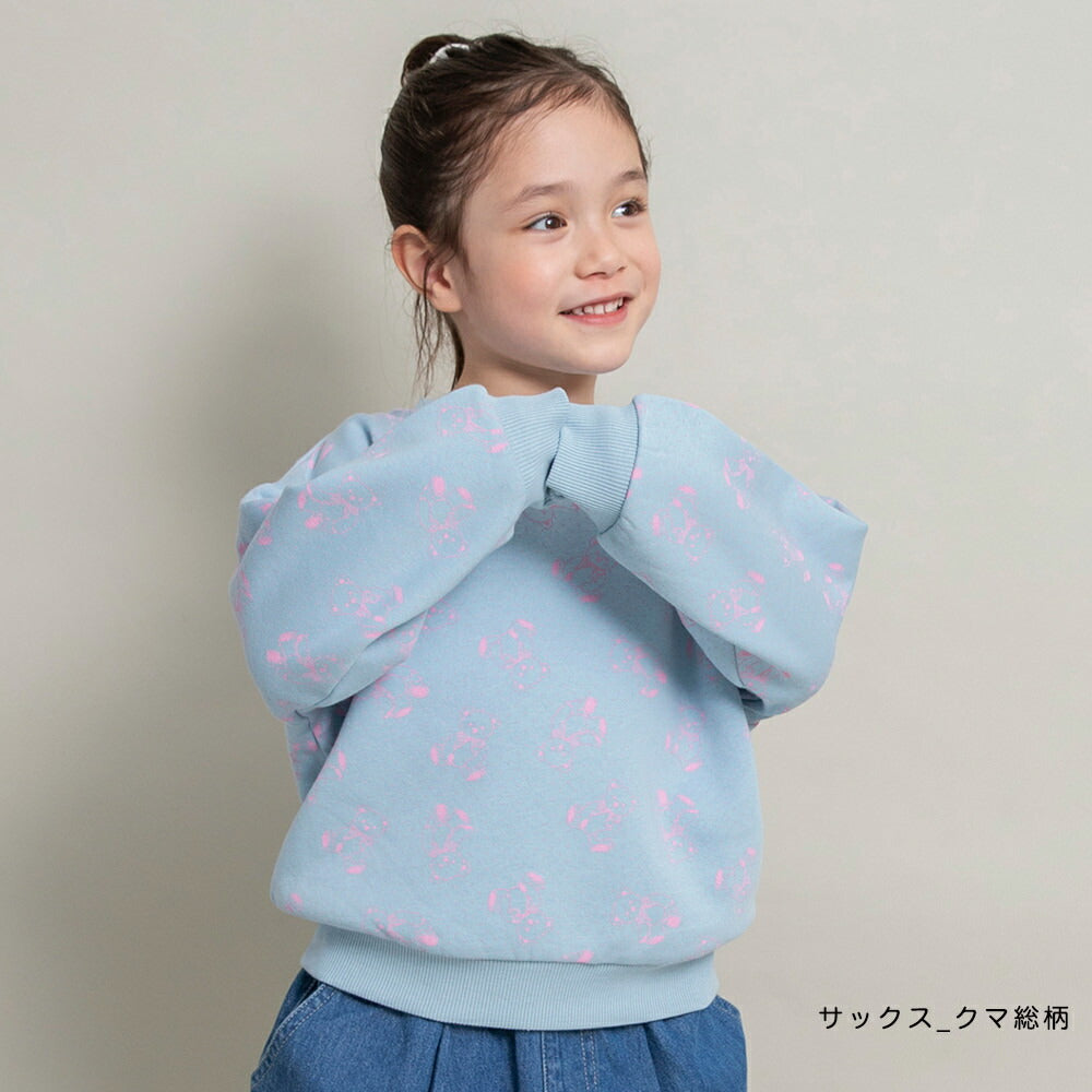 日本童裝 Branshes 抓毛印花衛衣 100-150cm 女童款 冬季 TOPS