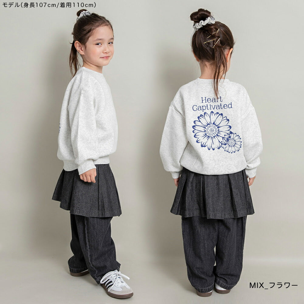 日本童裝 Branshes 抓毛印花衛衣 100-150cm 女童款 冬季 TOPS