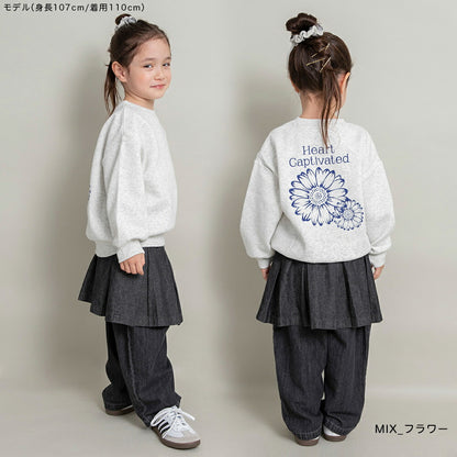 日本童裝 Branshes 抓毛印花衛衣 100-150cm 女童款 冬季 TOPS