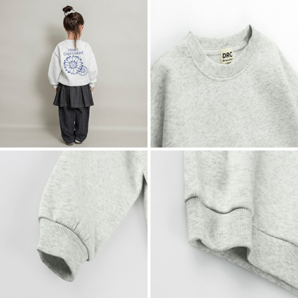 日本童裝 Branshes 抓毛印花衛衣 100-150cm 女童款 冬季 TOPS