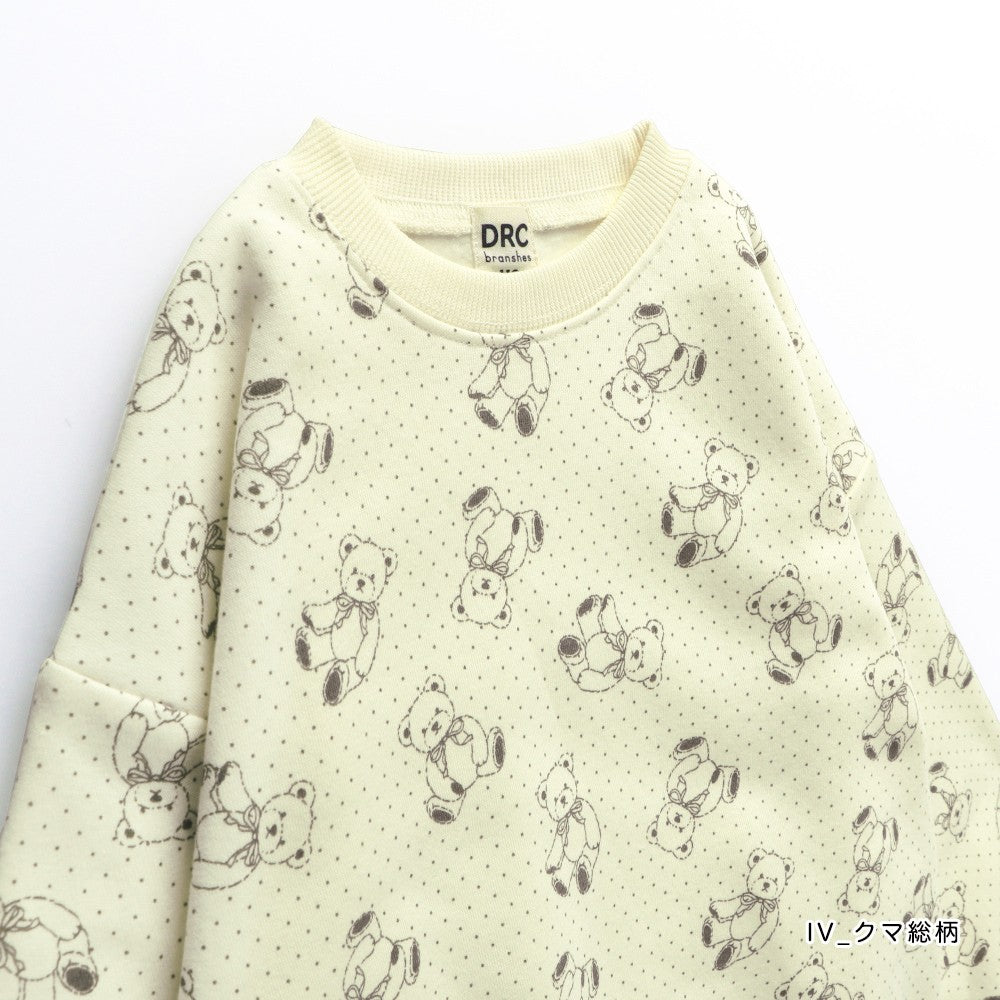 日本童裝 Branshes 抓毛印花衛衣 100-150cm 女童款 冬季 TOPS