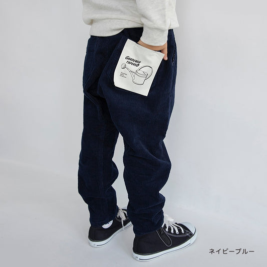 日本童裝 Branshes 燈芯絨園丁舒適長褲 80-150cm 男童款 冬季 PANTS