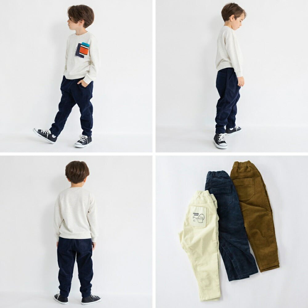 日本童裝 Branshes 燈芯絨園丁舒適長褲 80-150cm 男童款 冬季 PANTS