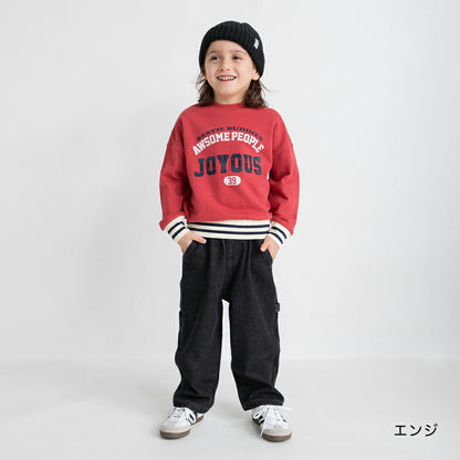 日本童裝 Branshes 標誌貼花衛衣 80-150cm 男童款 冬季 TOPS 聖誕紅/新年紅