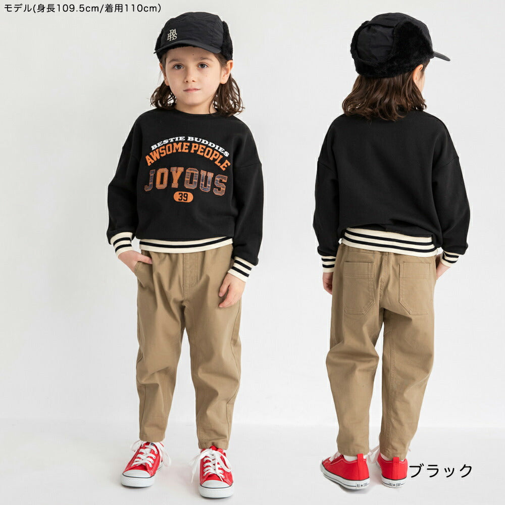 日本童裝 Branshes 標誌貼花衛衣 80-150cm 男童款 冬季 TOPS 聖誕紅/新年紅