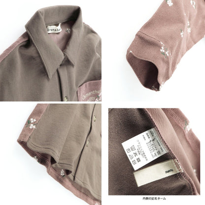 日本童裝 Branshes 碎花刺繡長袖襯衫 80-150cm 男童款 冬季 TOPS