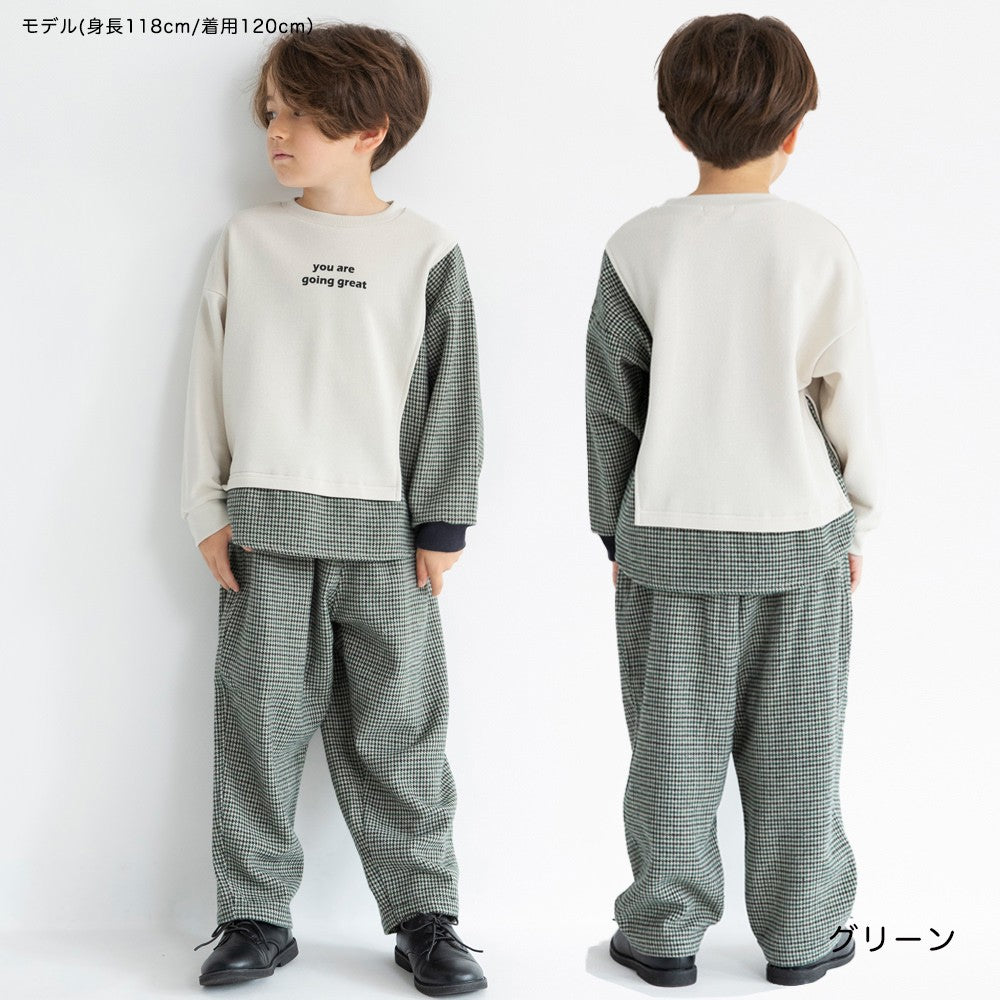 日本童裝 Branshes 格紋長褲 80-150cm 男童款 冬季 PANTS