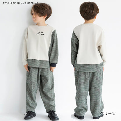 日本童裝 Branshes 格紋長褲 80-150cm 男童款 冬季 PANTS