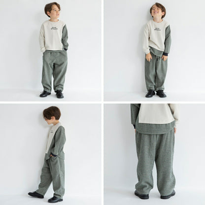 日本童裝 Branshes 格紋長褲 80-150cm 男童款 冬季 PANTS