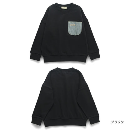 日本童裝 Branshes 牛仔口袋衛衣 80-160cm 男童款 冬季 TOPS