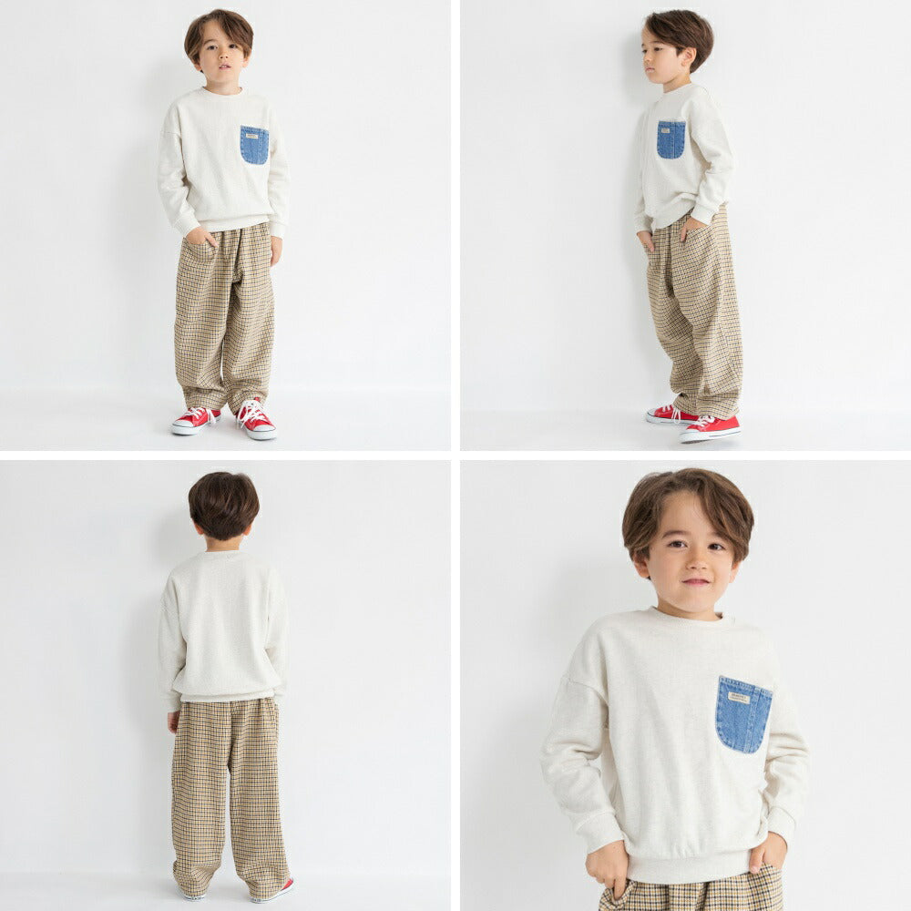 日本童裝 Branshes 牛仔口袋衛衣 80-160cm 男童款 冬季 TOPS