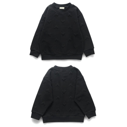 日本童裝 Branshes 心型提花蓬鬆衛衣 80-150cm 女童款 冬季 TOPS