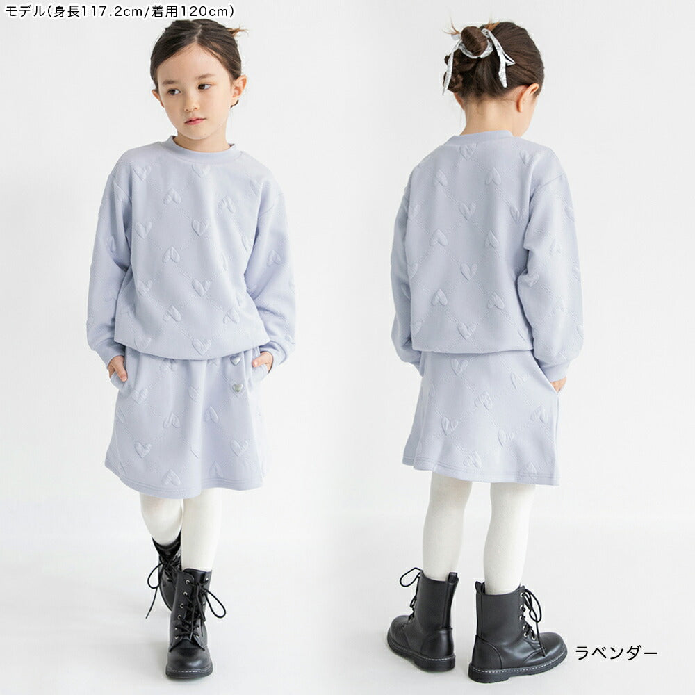 日本童裝 Branshes 心型提花蓬鬆衛衣 80-150cm 女童款 冬季 TOPS