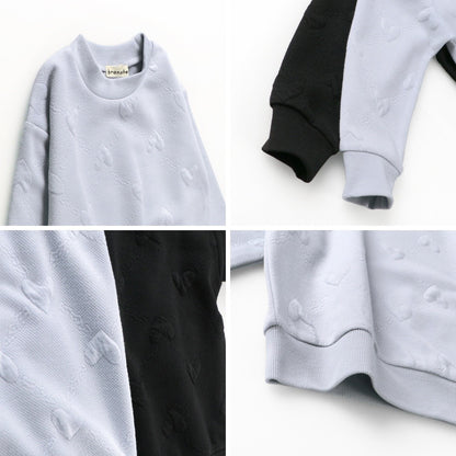 日本童裝 Branshes 心型提花蓬鬆衛衣 80-150cm 女童款 冬季 TOPS