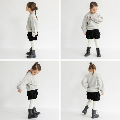 日本童裝 Branshes 緞帶刺繡衛衣 80-150cm 女童款 冬季 TOPS