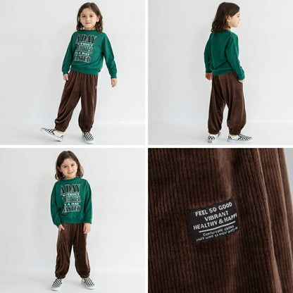 日本童裝 Branshes 抓毛燈芯絨長褲 80-150cm 男童款 冬季 PANTS