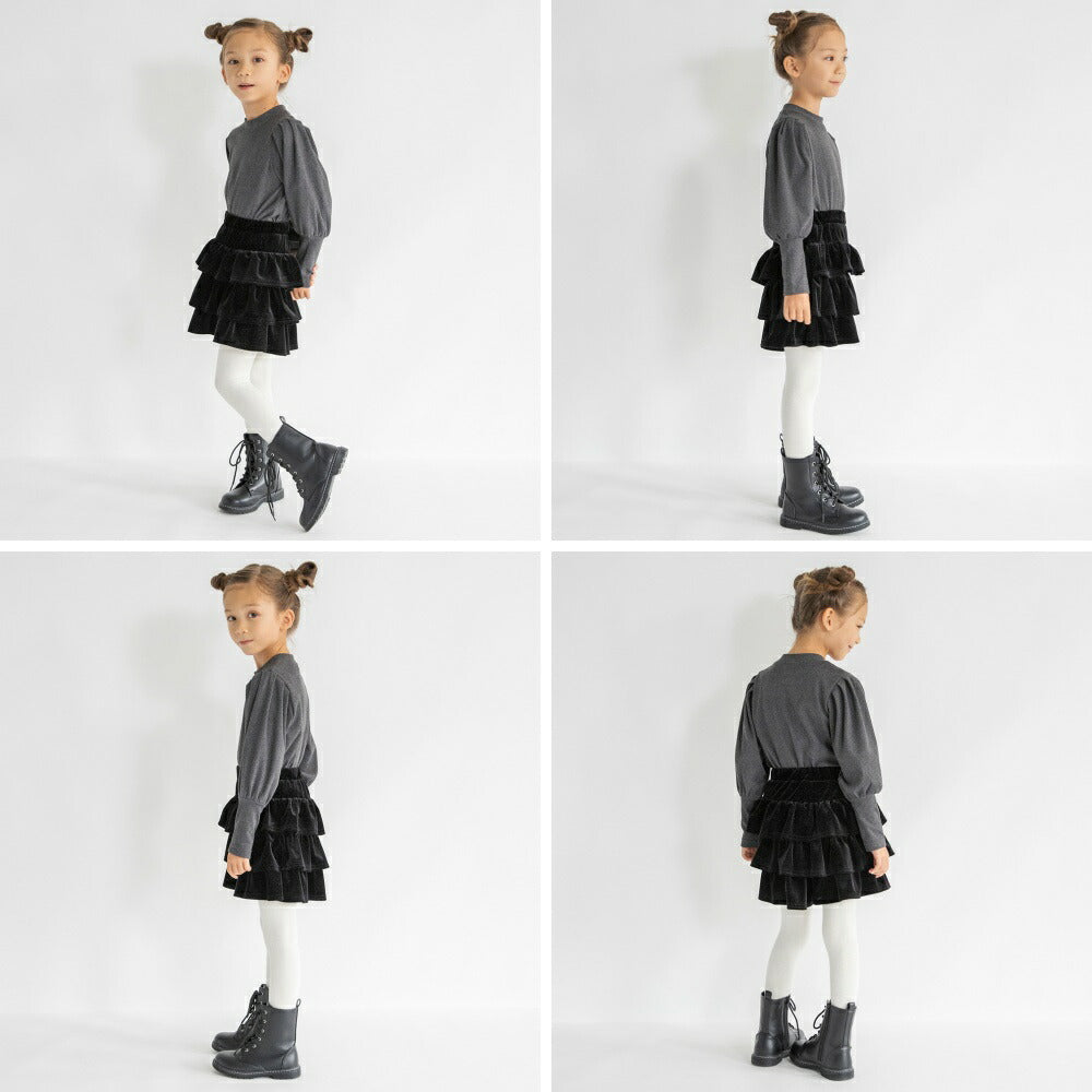 日本童裝 Branshes 宮廷袖長袖上衣 80-150cm 女童款 冬季 TOPS