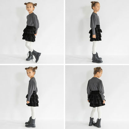 日本童裝 Branshes 宮廷袖長袖上衣 80-150cm 女童款 冬季 TOPS