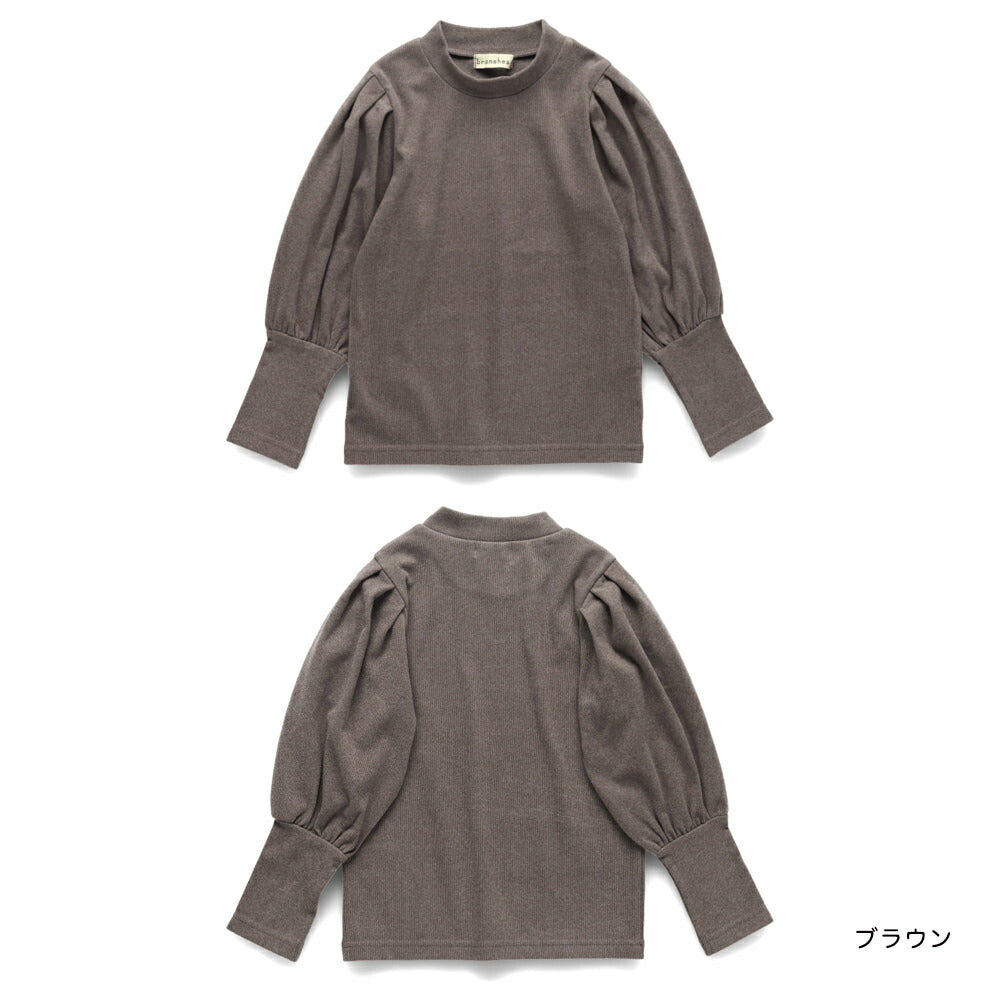 日本童裝 Branshes 宮廷袖長袖上衣 80-150cm 女童款 冬季 TOPS