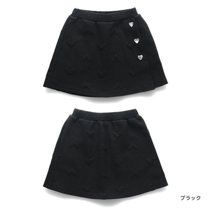 日本童裝 Branshes 心型提花蓬蓬短裙 80-150cm 女童款 冬季 SKIRTS