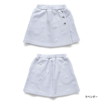 日本童裝 Branshes 心型提花蓬蓬短裙 80-150cm 女童款 冬季 SKIRTS