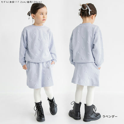 日本童裝 Branshes 心型提花蓬蓬短裙 80-150cm 女童款 冬季 SKIRTS