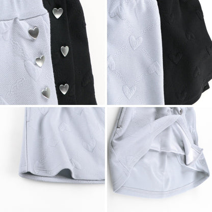 日本童裝 Branshes 心型提花蓬蓬短裙 80-150cm 女童款 冬季 SKIRTS