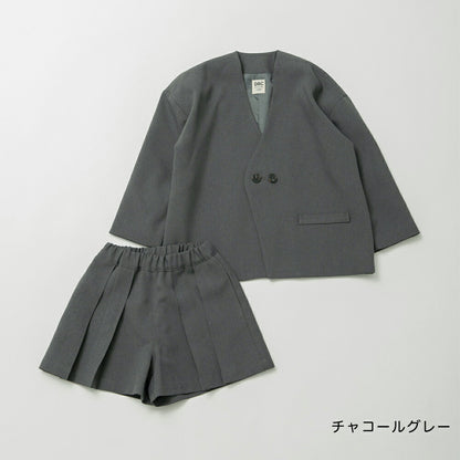 日本童裝 Branshes 圓領西裝外套+百摺裙褲套裝 100-130m 女童款 冬季 OUTERWEAR PANTS 面試/宴會/表演 兒童服飾