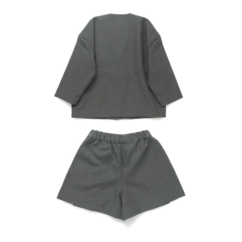 日本童裝 Branshes 圓領西裝外套+百摺裙褲套裝 100-130m 女童款 冬季 OUTERWEAR PANTS 面試/宴會/表演 兒童服飾