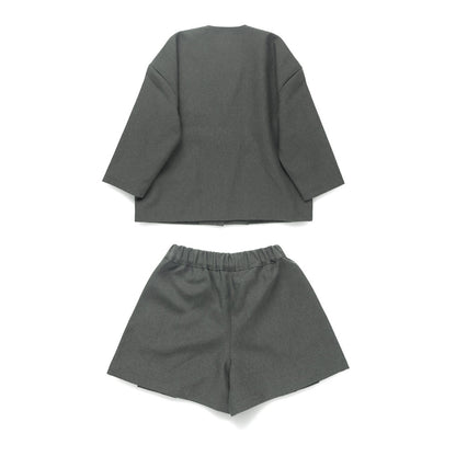 日本童裝 Branshes 圓領西裝外套+百摺裙褲套裝 100-130m 女童款 冬季 OUTERWEAR PANTS 面試/宴會/表演 兒童服飾