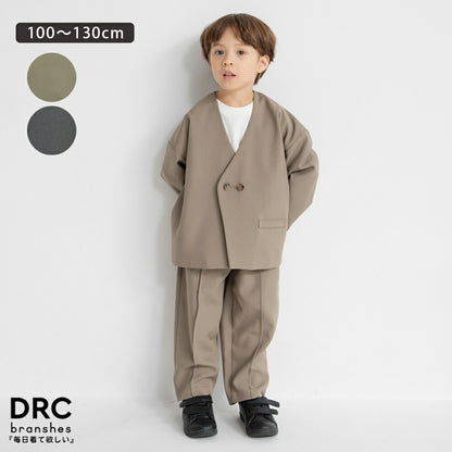 日本童裝 Branshes 圓領西裝外套+西褲套裝 100-130m 男童款 冬季 OUTERWEAR PANTS 面試/宴會/表演 兒童服飾