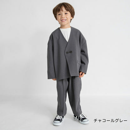 日本童裝 Branshes 圓領西裝外套+西褲套裝 100-130m 男童款 冬季 OUTERWEAR PANTS 面試/宴會/表演 兒童服飾