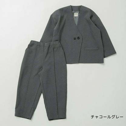 日本童裝 Branshes 圓領西裝外套+西褲套裝 100-130m 男童款 冬季 OUTERWEAR PANTS 面試/宴會/表演 兒童服飾