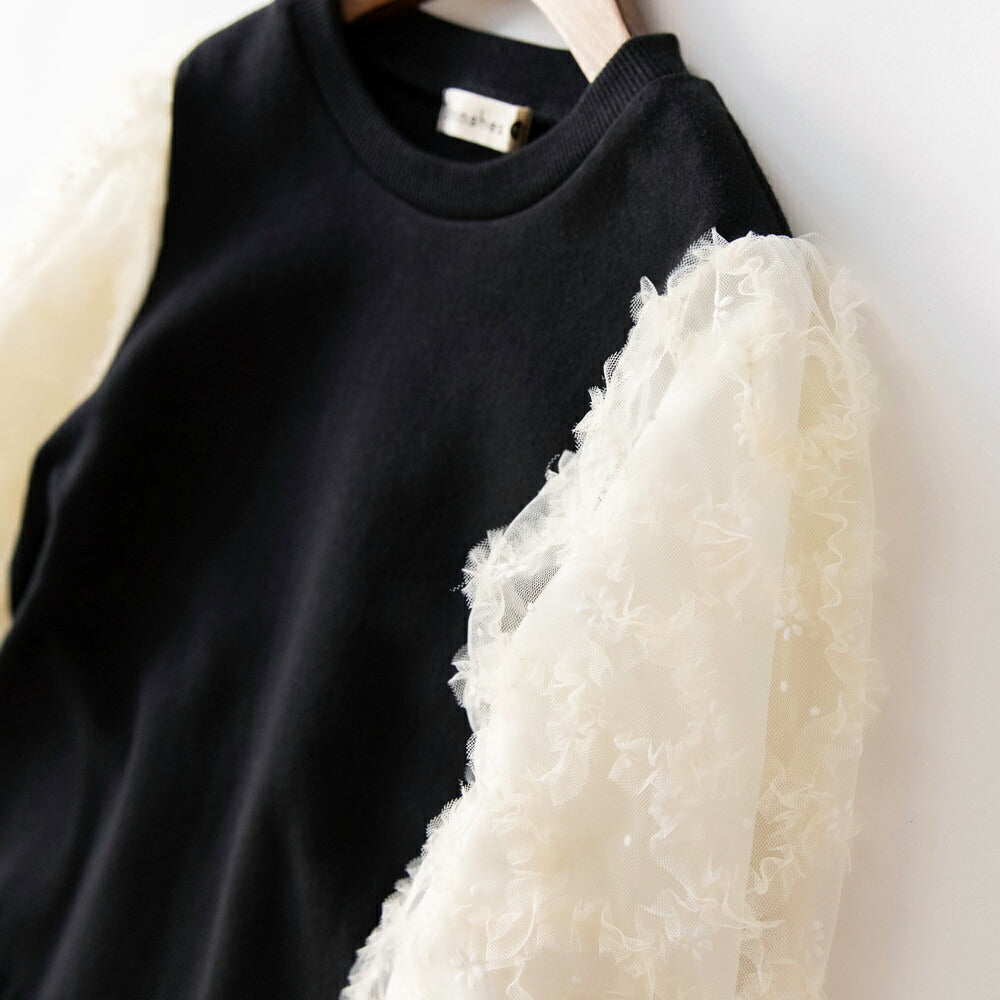 日本童裝 Branshes 泡泡袖衛衣裙 80-150m 女童款 冬季 DRESSES