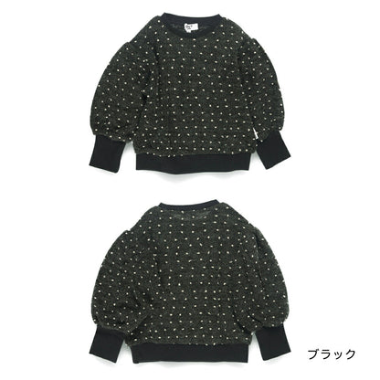 日本童裝 Branshes x Ou? by EDWIN 圓點提花衛衣 90-150m 女童款 冬季 TOPS