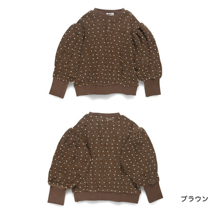 日本童裝 Branshes x Ou? by EDWIN 圓點提花衛衣 90-150m 女童款 冬季 TOPS