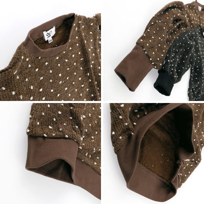 日本童裝 Branshes x Ou? by EDWIN 圓點提花衛衣 90-150m 女童款 冬季 TOPS