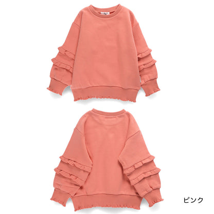 日本童裝 Branshes x Ou? by EDWIN 荷葉邊袖衛衣 90-150m 女童款 冬季 TOPS